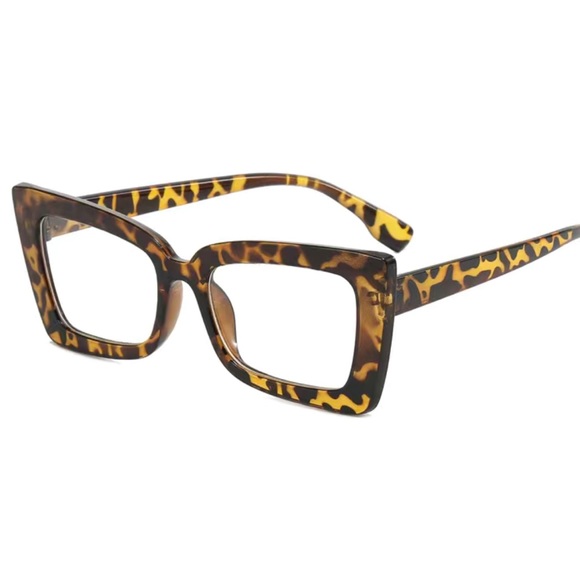 Leopard Print Stylish Blue Light Blocking Glasses - Picture 2 of 2